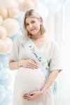Szarfa Mom to be - jasny tiffany blue / PartyDeco