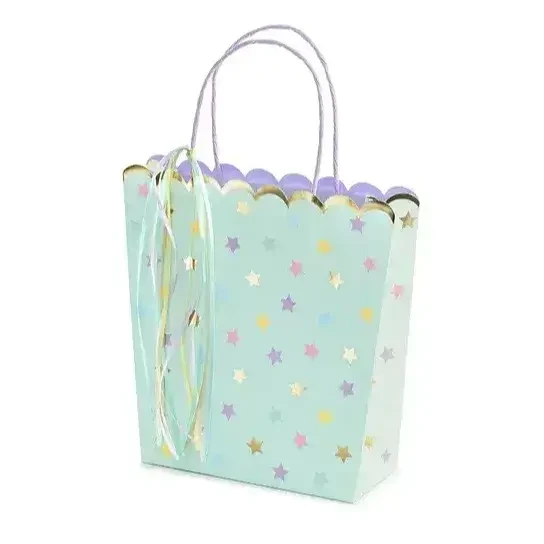 Torebki na prezenty Gwiazdki, 22x23x8cm / PartyDeco