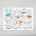 Duża Mata Silikonowa do Kolorowania A3 - Dinozaury / HeyDoodle