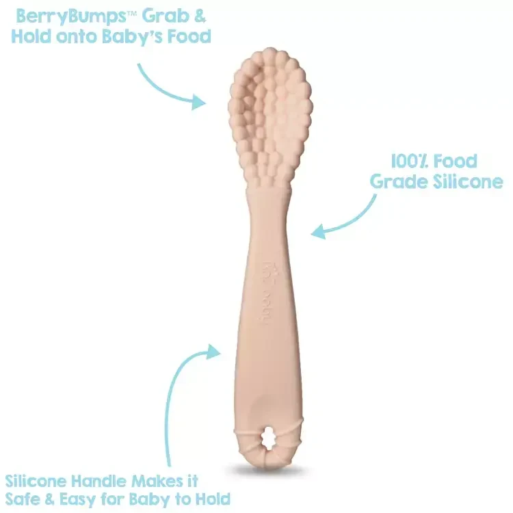 Pierwsza łyżeczka dla niemowlaka - różowa i biała / RazBaby