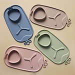 Zwijana mata BLW do nauki samodzielnego jedzenia - błękit / b.box roll + go