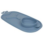 Zwijana mata BLW do nauki samodzielnego jedzenia - błękit / b.box roll + go