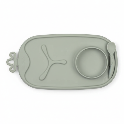 Zwijana mata BLW do nauki samodzielnego jedzenia - szałwia / b.box roll + go