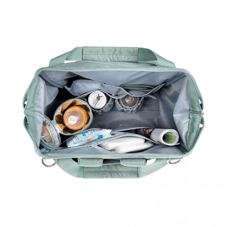 Plecak dla mam z akcesoriami Goldie Backpack Mint / Lassig Glam Label