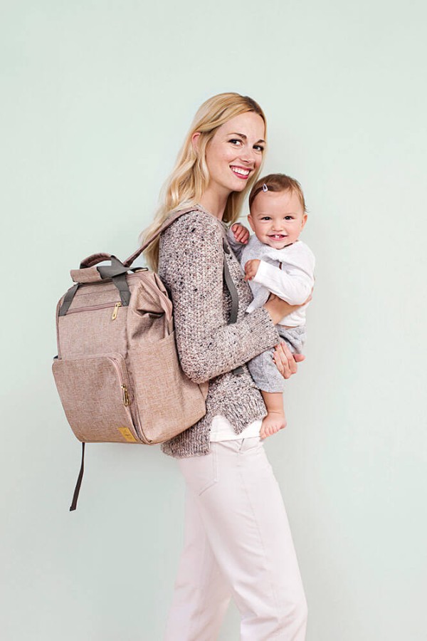 Plecak dla mam z akcesoriami Goldie Backpack Rose / Lassig Glam Label