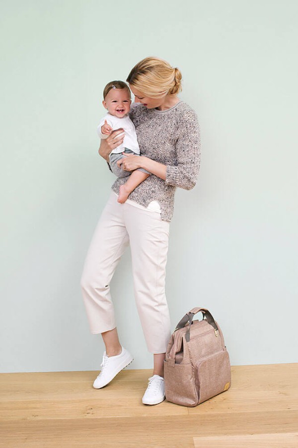 Plecak dla mam z akcesoriami Goldie Backpack Rose / Lassig Glam Label