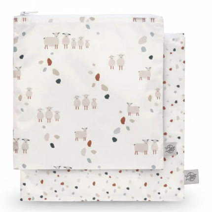 Zestaw torebek na przekąski Tiny Farmer Dots, Sheep / Lassig