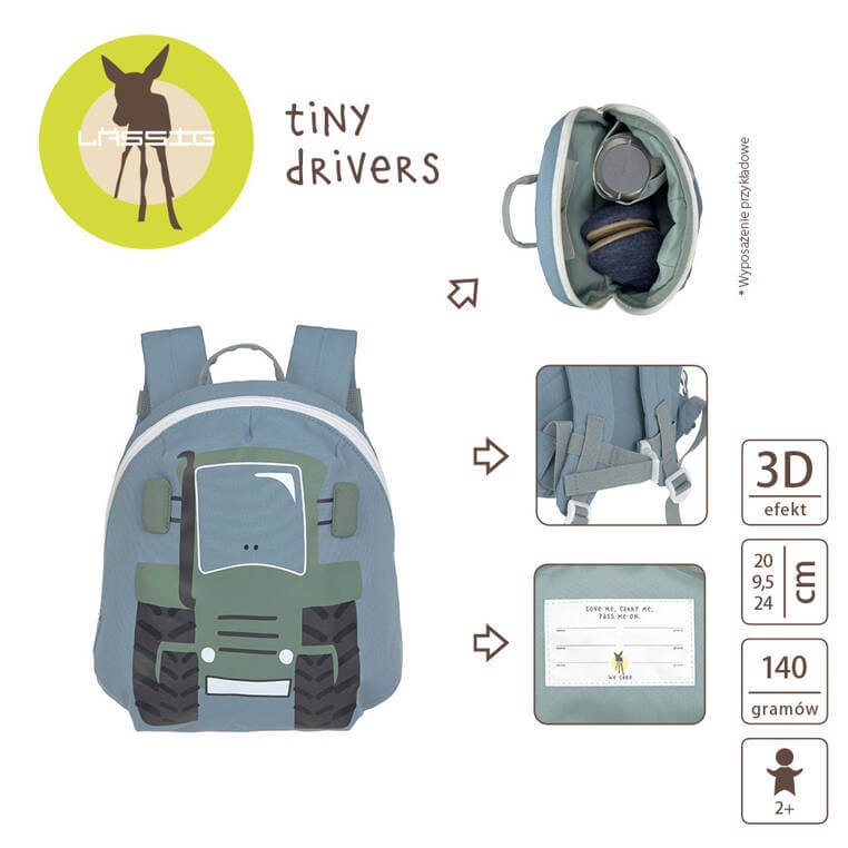 Plecak mini Tiny Drivers Traktor / Lassig