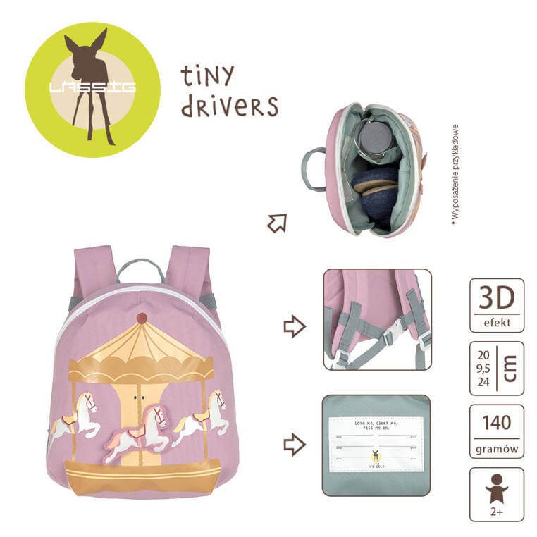 Plecak mini Tiny Drivers Karuzela / Lassig
