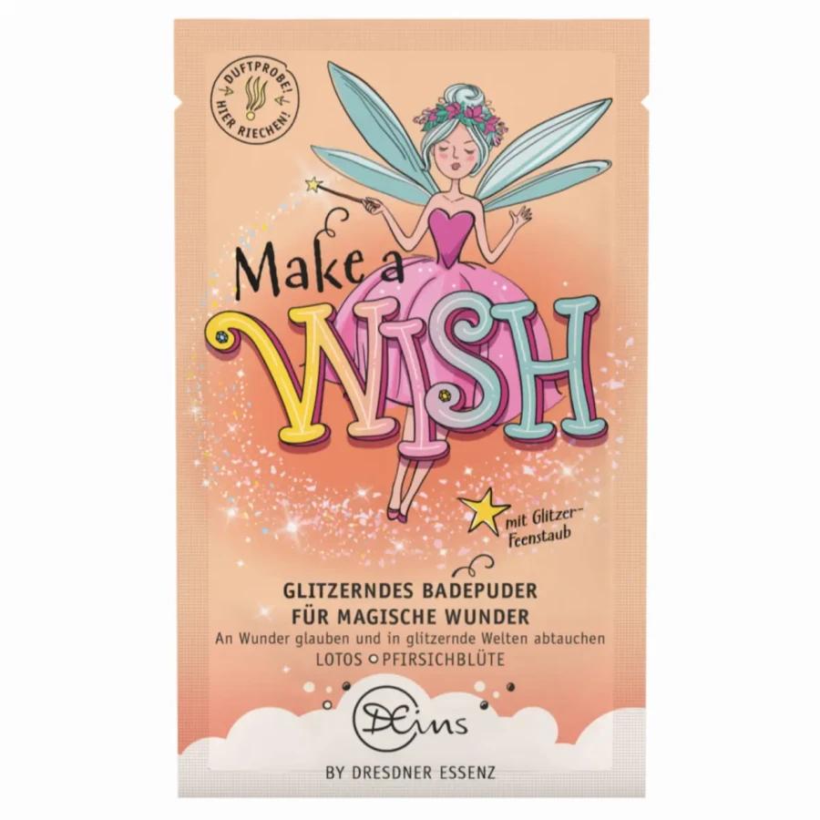 MAKE A WISH - puder do kąpieli z brokatem, 60g  / Dresdner Essenz