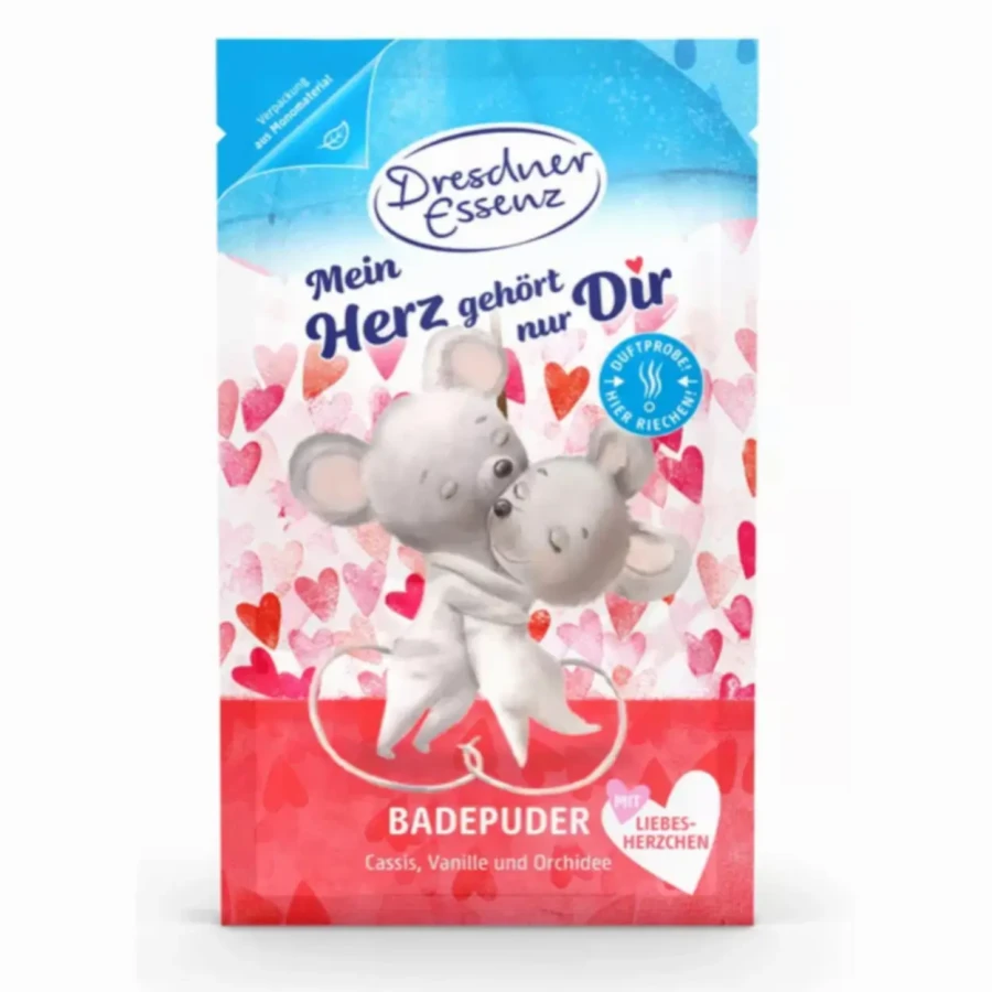 MOJE SERCE NALEŻY TYLKO DO CIEBIE - puder do kąpieli, 60g  / Dresdner Essenz