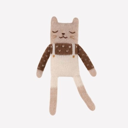 Dziergany kotek z wełny alpaki - ecru overalls / Main Sauvage