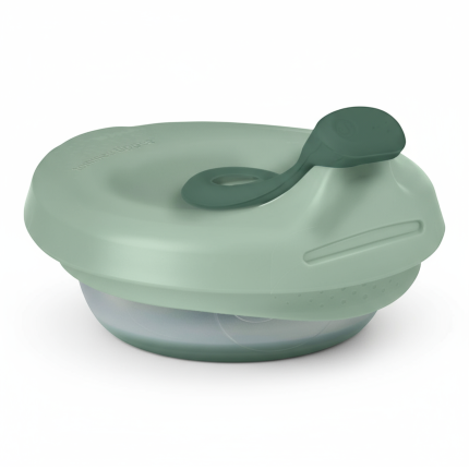 Silikonowa miseczka z pokrywką - szałwia / b.box fill+feed