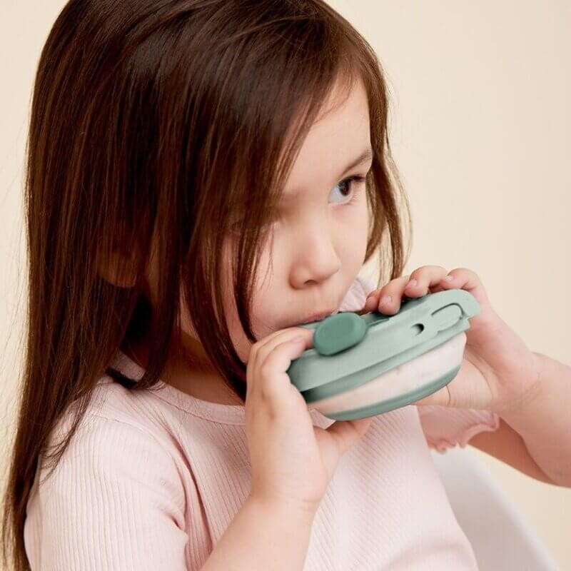 Silikonowa miseczka z pokrywką - szałwia / b.box fill+feed