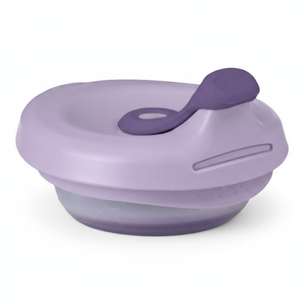 Silikonowa miseczka z pokrywką - piwonia / b.box fill+feed