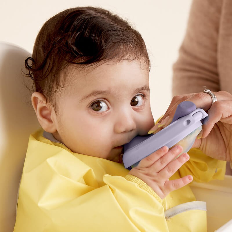 Silikonowa miseczka z pokrywką - piwonia / b.box fill+feed