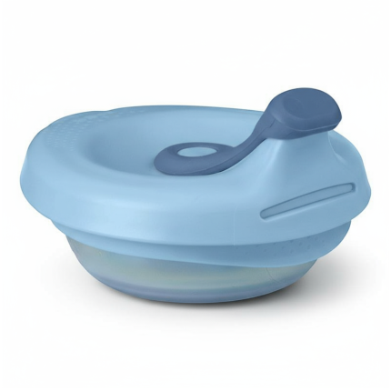 Silikonowa miseczka z pokrywką - błękit / b.box fill+feed