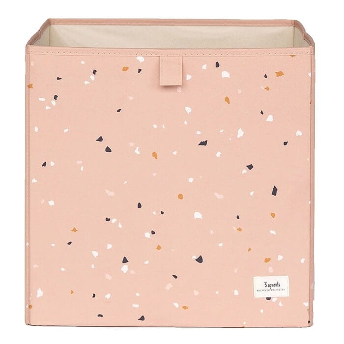 Pudełko na zabawki recycled - Terrazzo Clay / 3 Sprouts