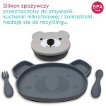 Zestaw obiadowy z przyssawkami - Grey / Tum Tum
