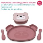 Zestaw obiadowy z przyssawkami - Pink Miś Betsy / Tum Tum