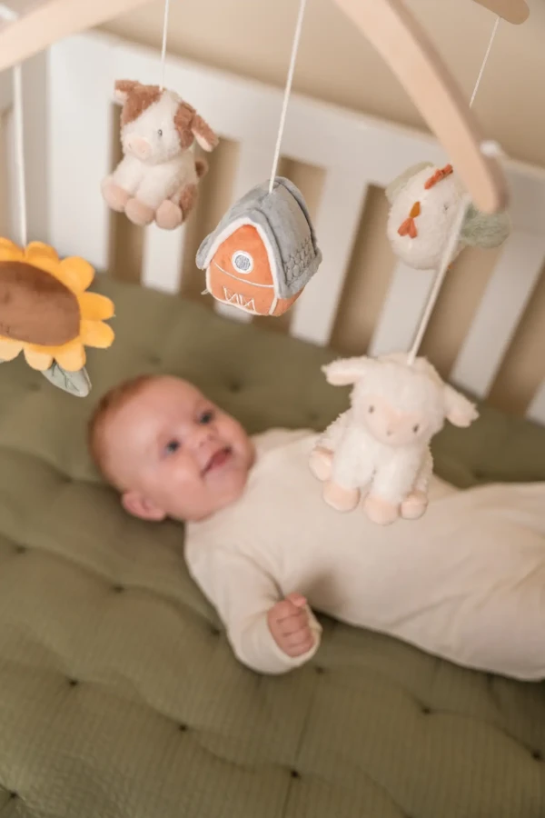 Drewniana karuzela do łóżeczka Little Farm / Little Dutch