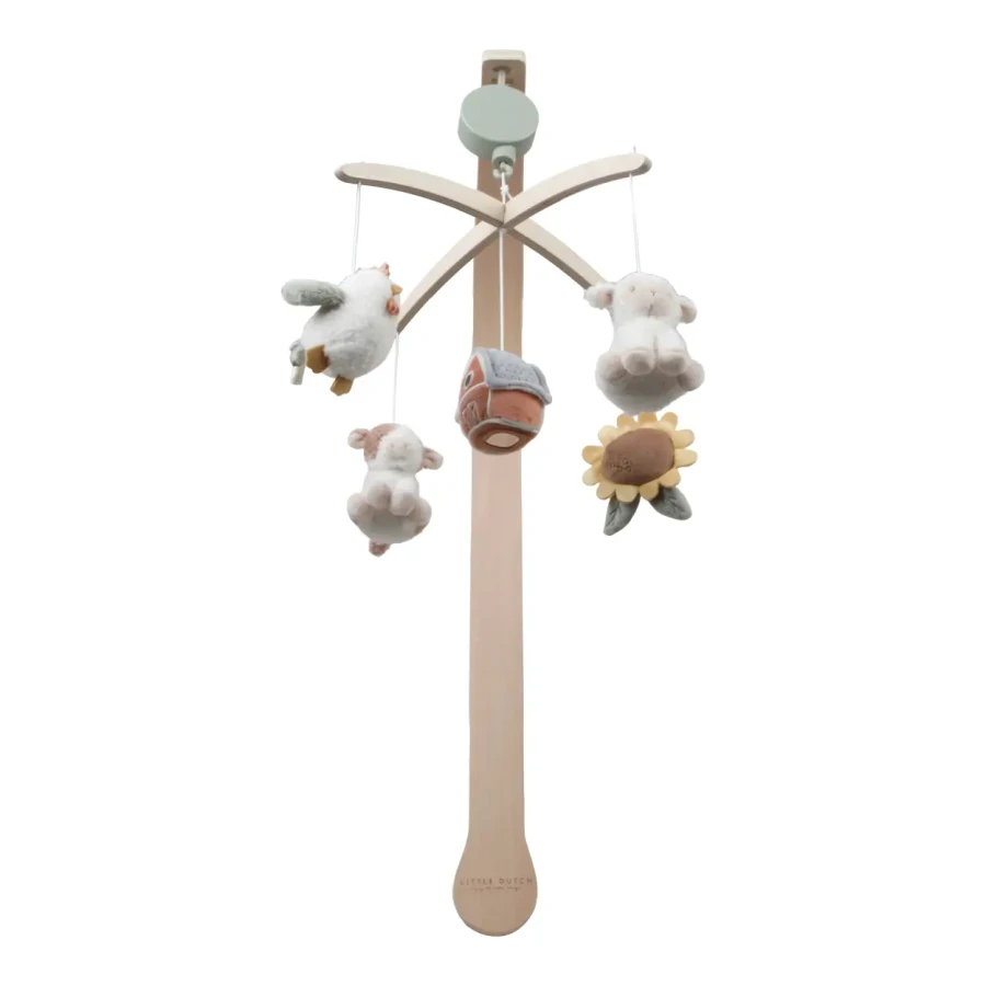 Drewniana karuzela do łóżeczka Little Farm / Little Dutch