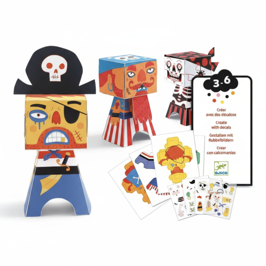 Zestaw składanek papierowych PIRACI / Djeco