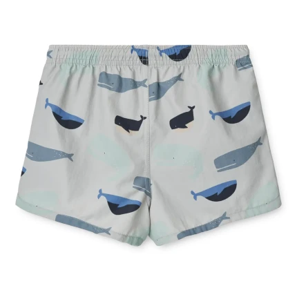 Szorty kąpielowe Aiden - Whales, cloud blue / Liewood