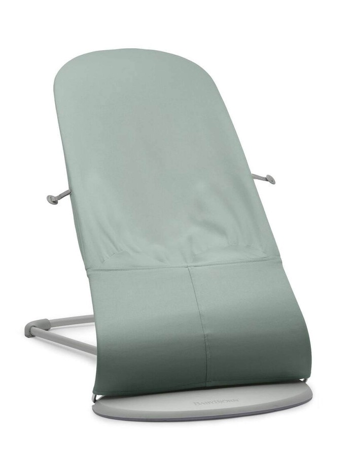 BABYBJORN - leżaczek BALANCE SOFT WOVEN JERSEY, light sage - grey