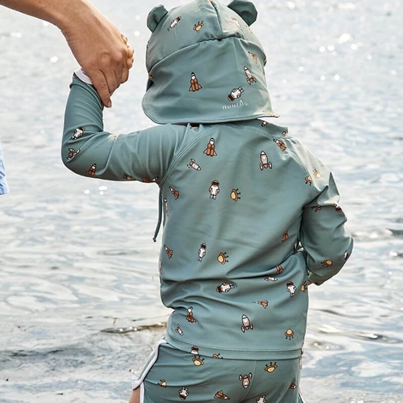 Czapeczka kąpielowa przeciwsłoneczna UV 50+ Space Light Green / Nuuroo