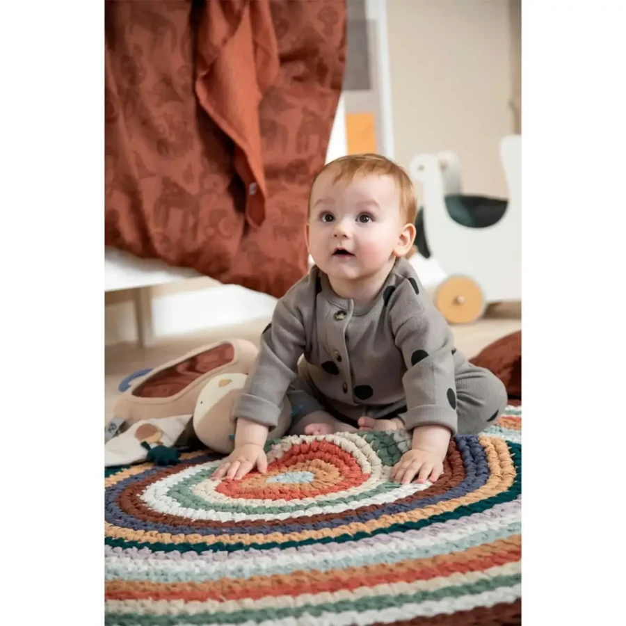 Dziergana mata podłogowa - mixed colours / Sebra