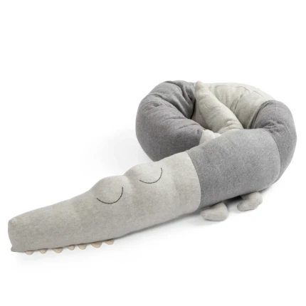 Duża poduszka Sleepy Croc - elephant grey / Sebra