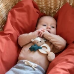 Mini grzechotka z gryzakiem - Milo the bear / Sebra