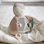 Zabawka aktywizująca z lusterkiem - Blinky the owl, maple beige / Sebra