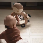 Zabawka aktywizująca z lusterkiem - Blinky the owl, maple beige / Sebra