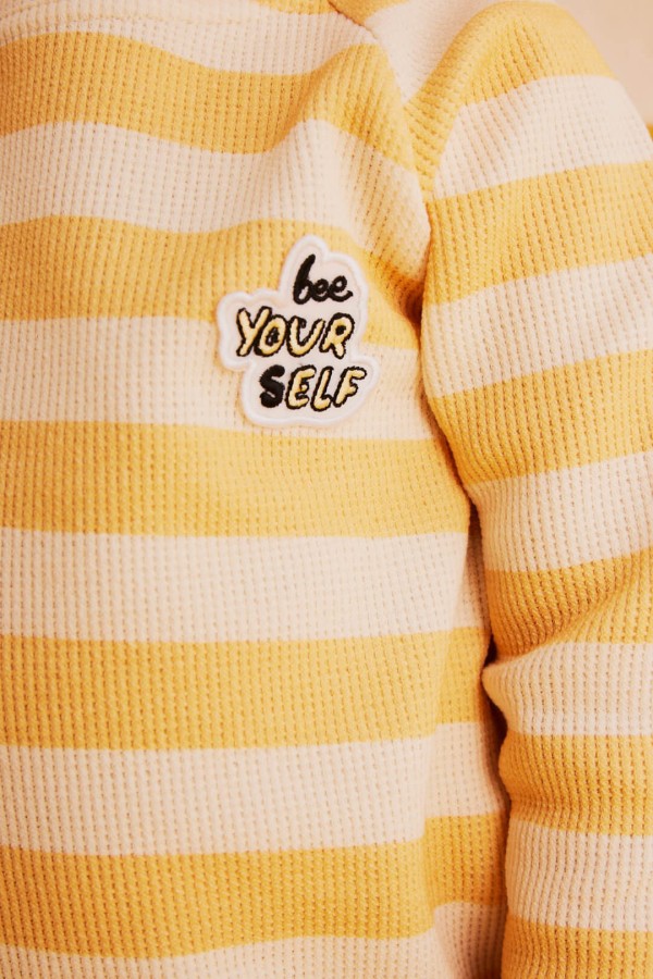 Longsleeve wafelek - żółte pasy / Dear Sophie