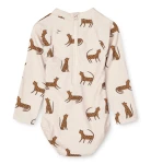 Kostium kąpielowy UV z długim rękawem Maxime - Leopard, sandy / Liewood