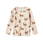 Koszulka kąpielowa UV z długim rękawem Noah - Leopard, sandy / Liewood