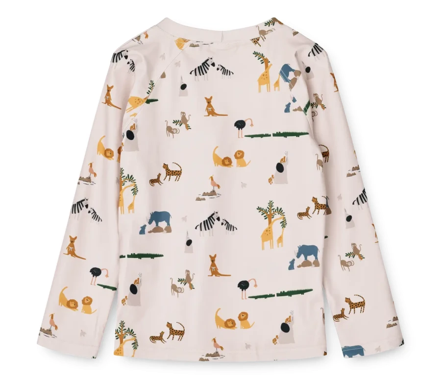 Koszulka kąpielowa UV z długim rękawem Noah - All together, sandy / Liewood