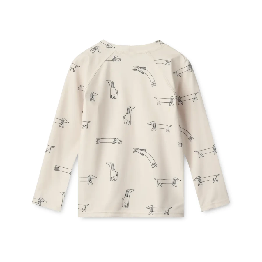 Koszulka kąpielowa UV z długim rękawem Noah - Dog, sandy / Liewood