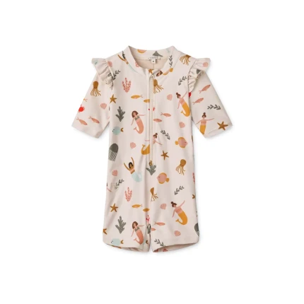 Kombinezon kąpielowy UV Amel - Mermaids, sandy / Liewood