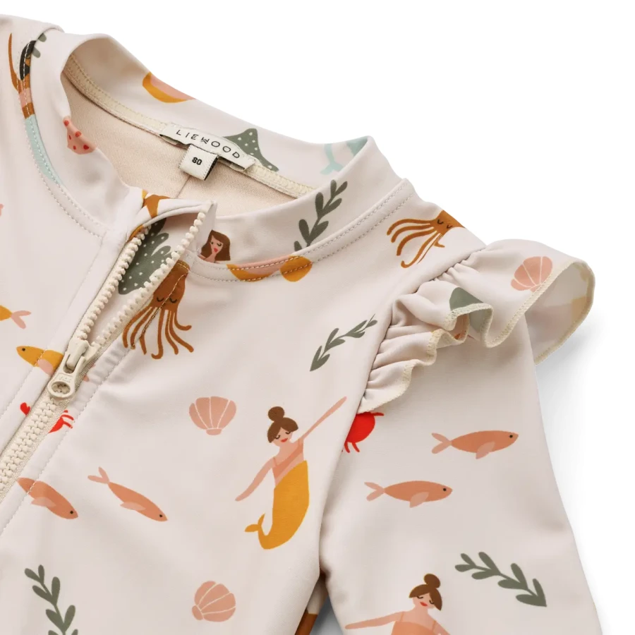 Kombinezon kąpielowy UV Amel - Mermaids, sandy / Liewood