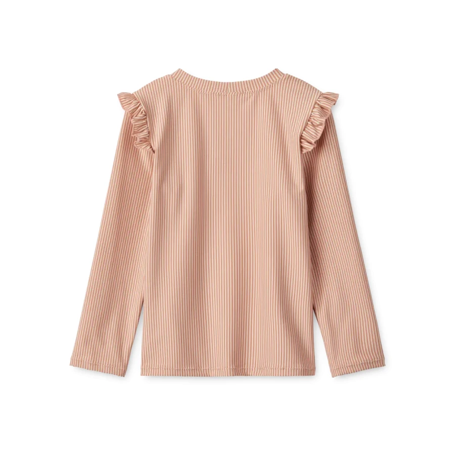 Koszulka kąpielowa UV z długim rękawem Tenley: tuscany rose, sandy stripe / Liewood