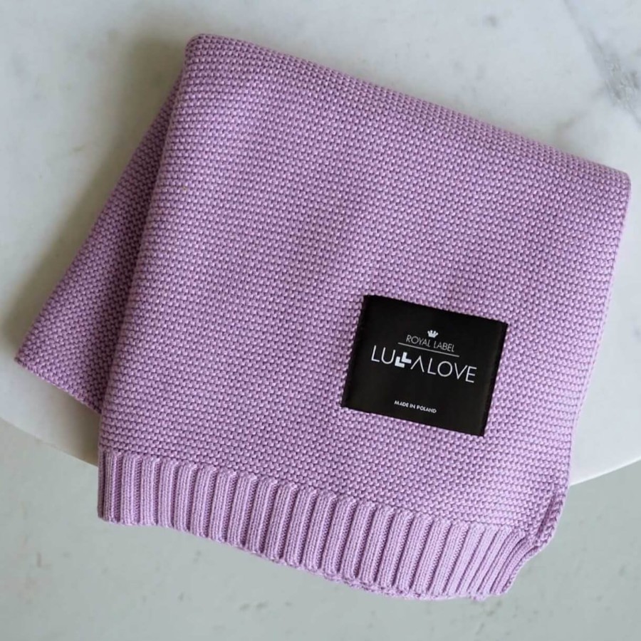 Bambusowy koc 80x100 lawenda / Lullalove
