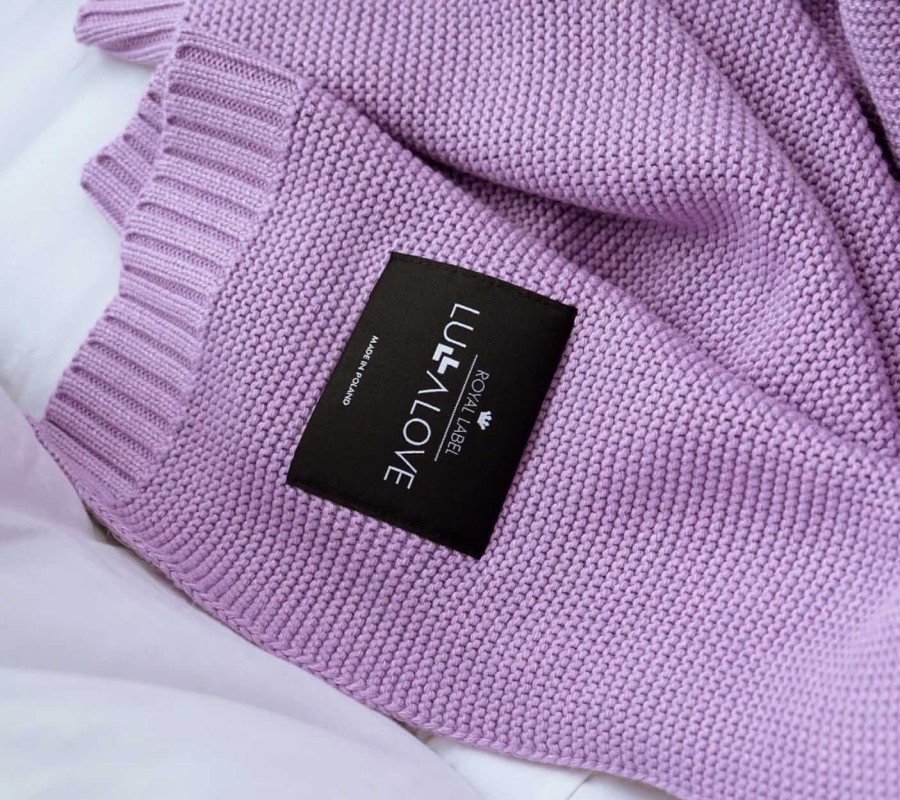 Bambusowy koc 80x100 lawenda / Lullalove