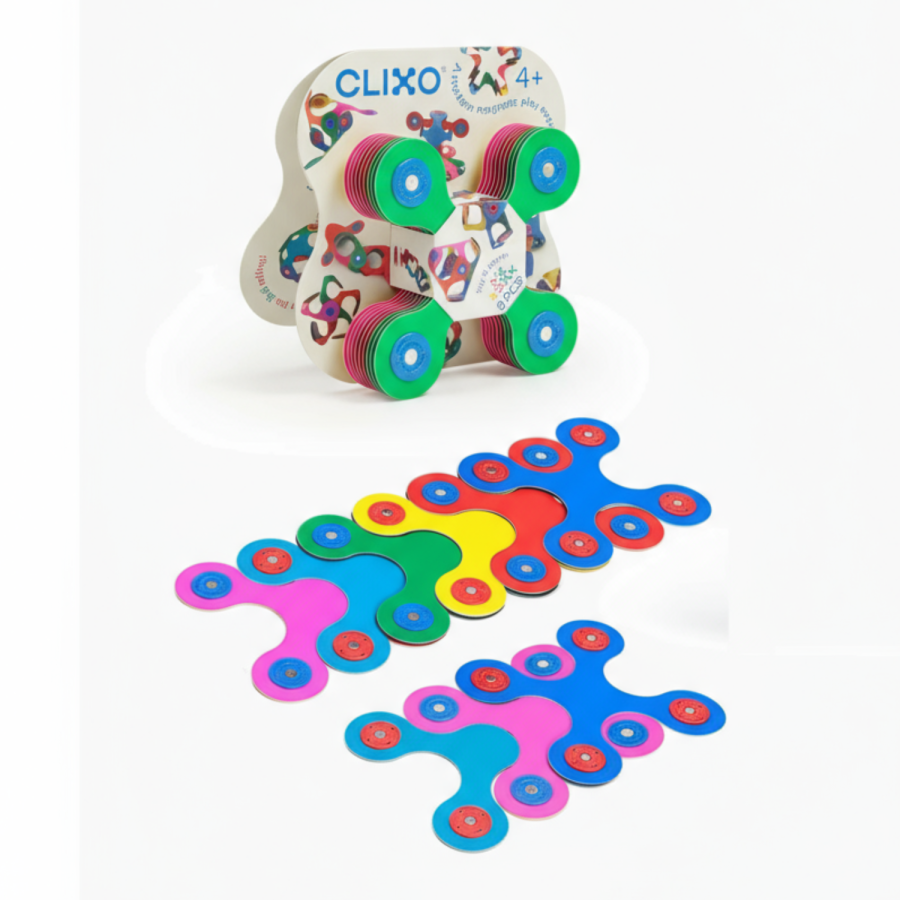 Układanka magnetyczna CLIXO Tiny & Mighty, różnokolorowe