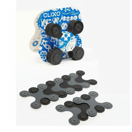 Układanka magnetyczna CLIXO Designer Pack, czarno-szary