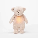 Moonie NATUR - szumiący miś z lampką - ROSE