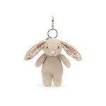 Breloczek Króliczek z Kwiecistymi Uszami Beżowy 17 cm / Jellycat