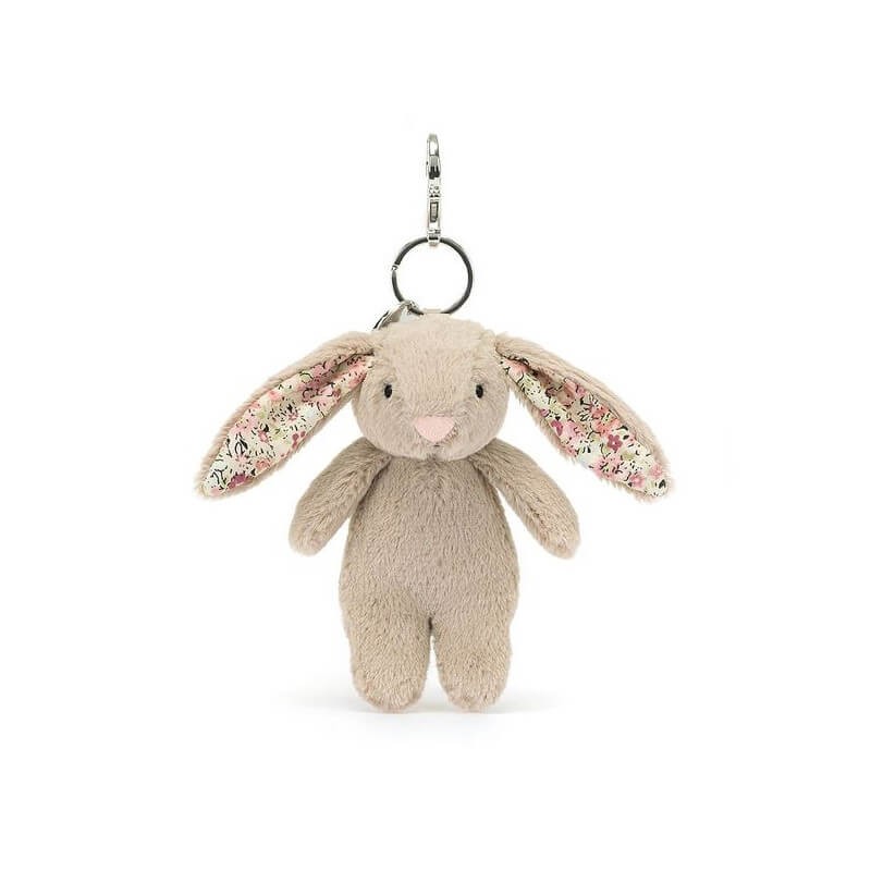 Breloczek Króliczek z Kwiecistymi Uszami Beżowy 17 cm / Jellycat